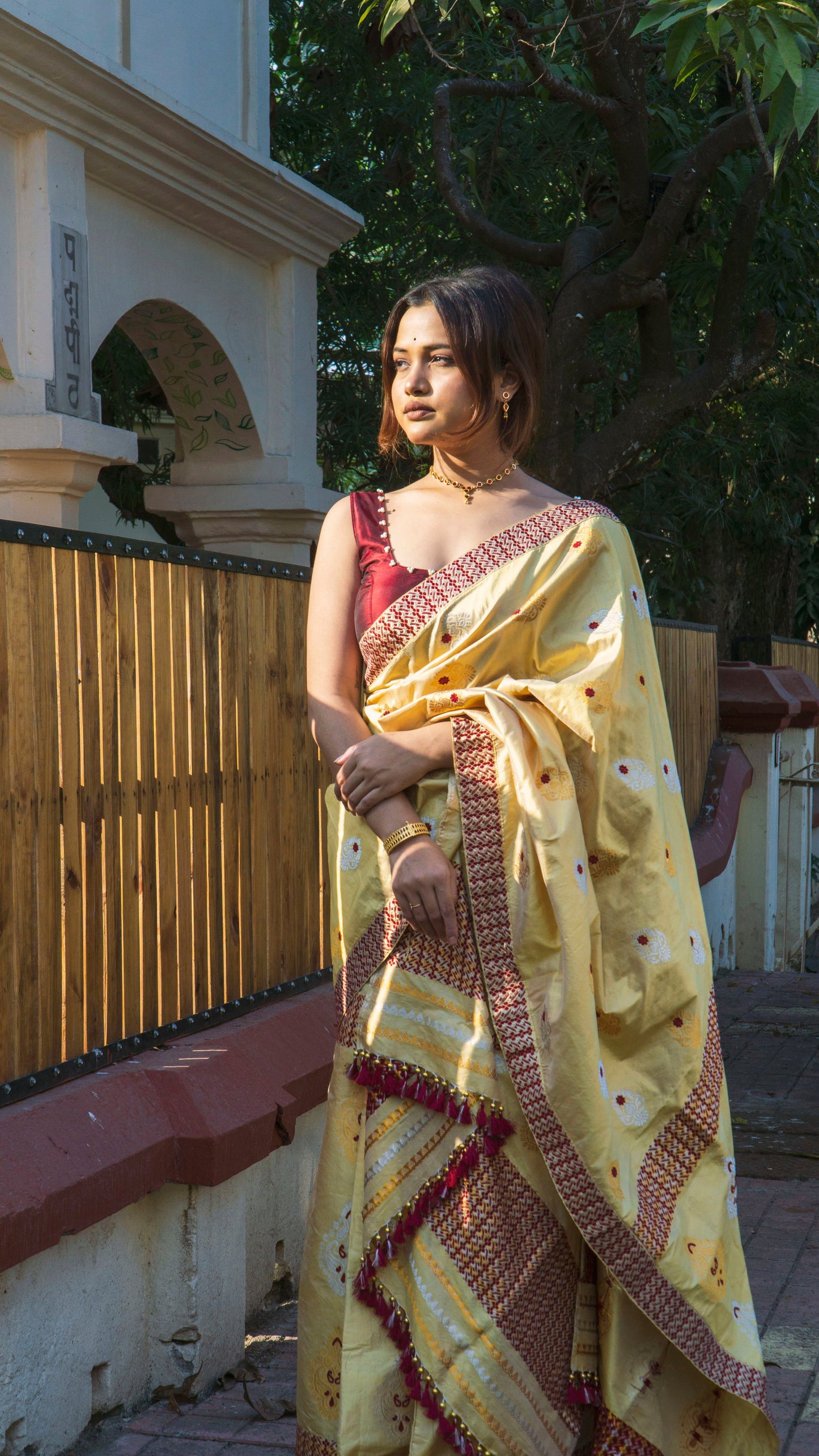 Chandan - Mulberry Silk Mekhela Chador Tradition of Assam