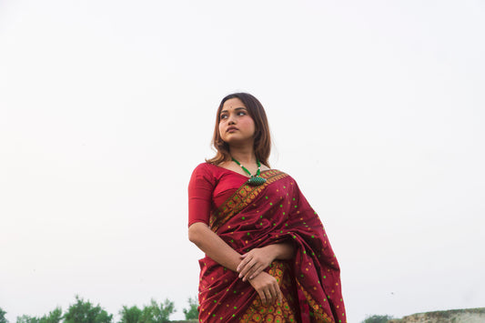 Angoori - Handwoven Traditional Assamese Mekhela Chador