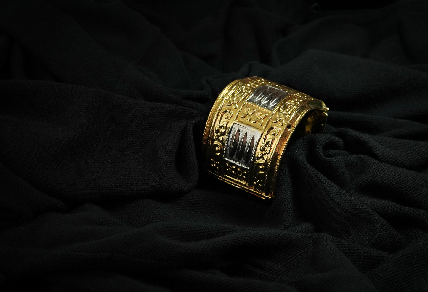 Muthi Kharu Bangle with Gold and Silver Tone - Assamese Traditional Jewelry