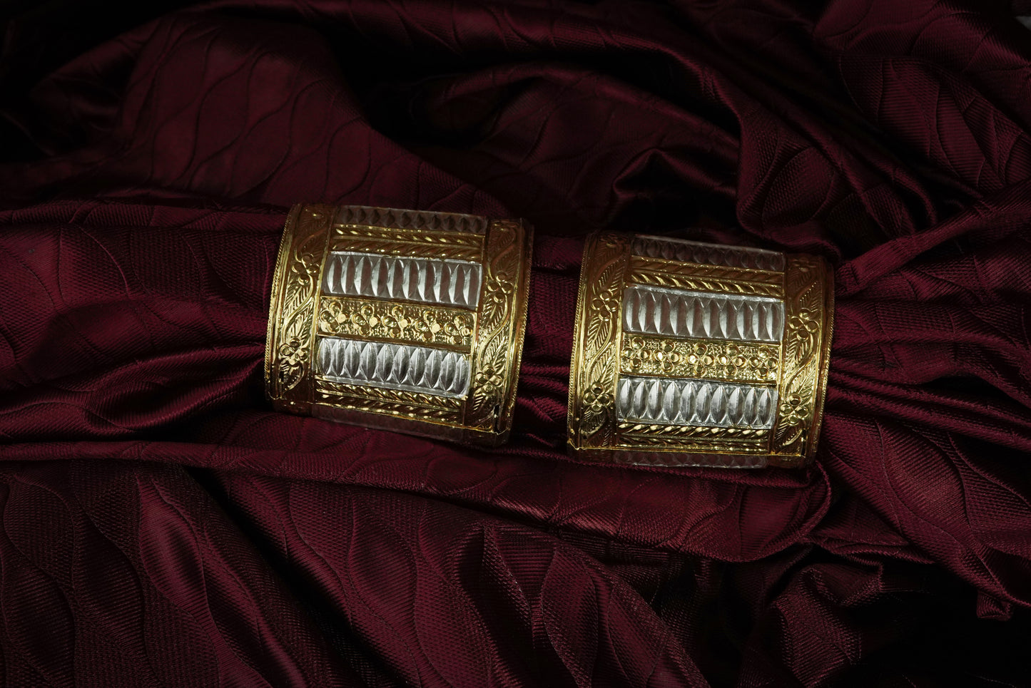 Gamkharu With Gold and Silver Tone - Assamese Traditional Jewelry