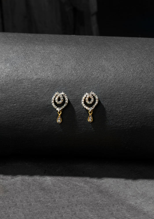 Diamond Stud Drop Earring - For Women