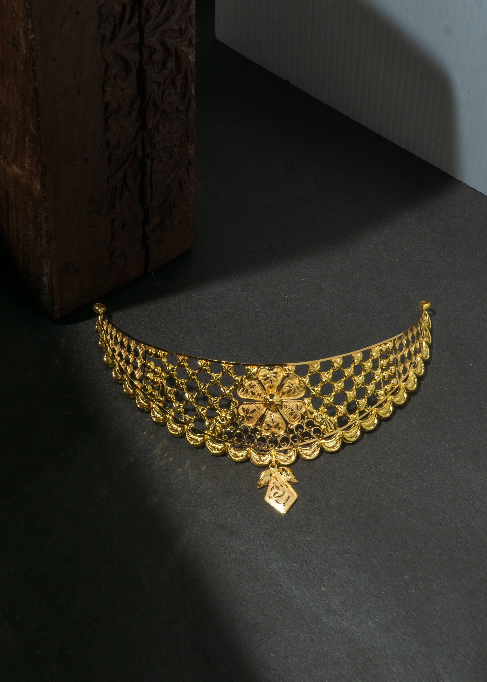 Gold Bridal Choker Necklace – parashabora
