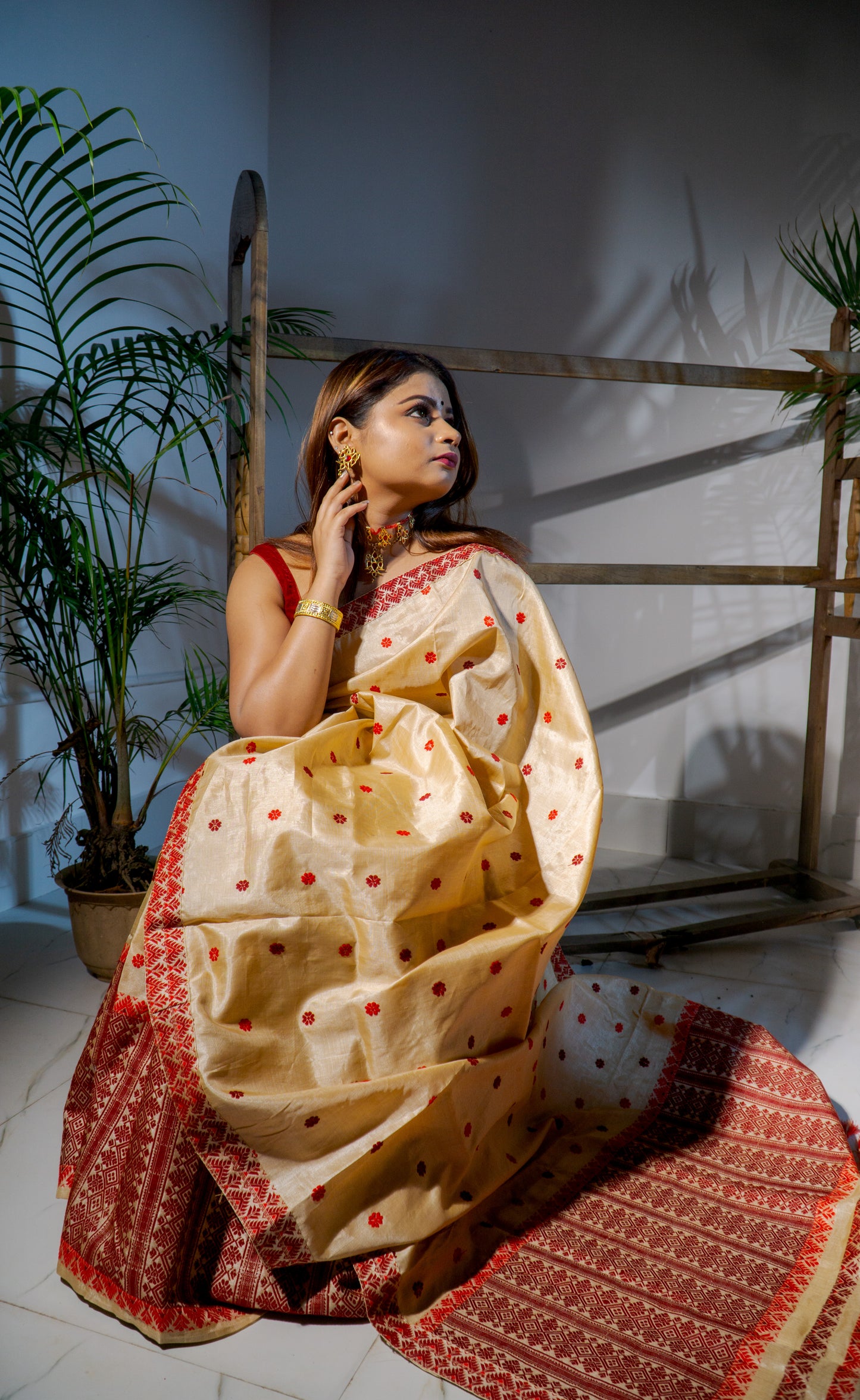 Agni Sparha - Assamese Traditional Mulberry Silk Mekhela Chador