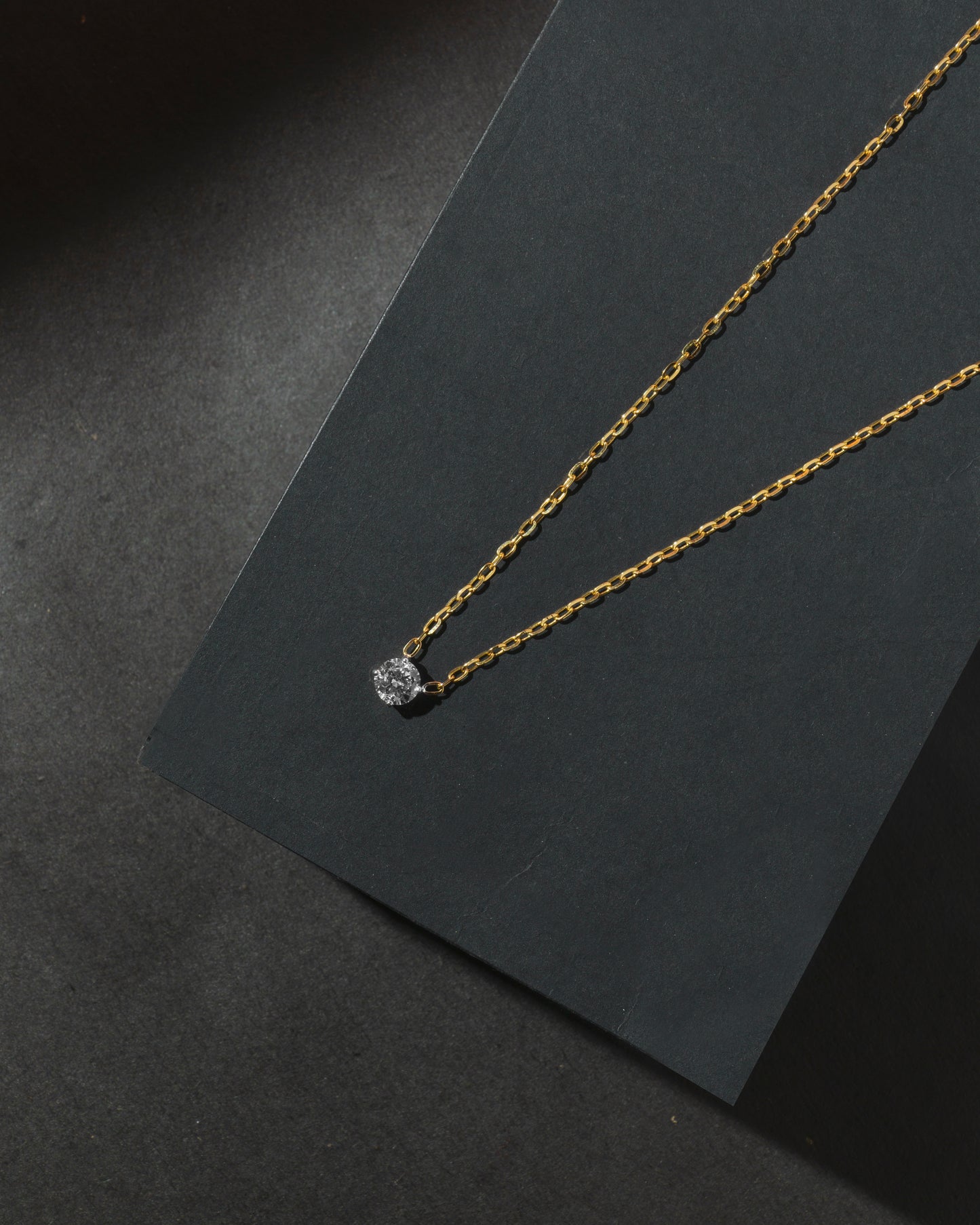 Single Stone Diamond Minimal Pendent- Office wear