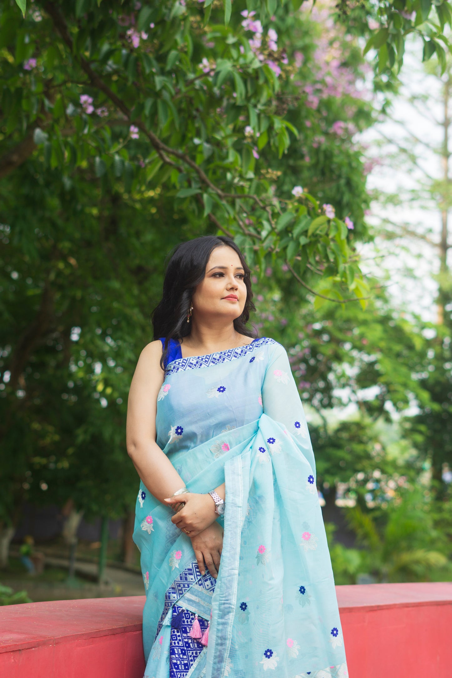 Neela Chandra Mekhela Chador - Assamese Traditional Mekhela Chador